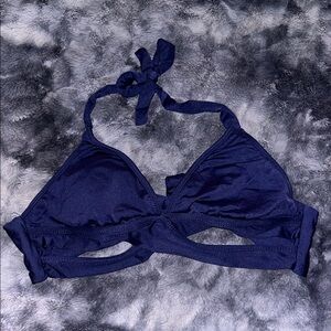 Navy Blue Halter Bikini Top